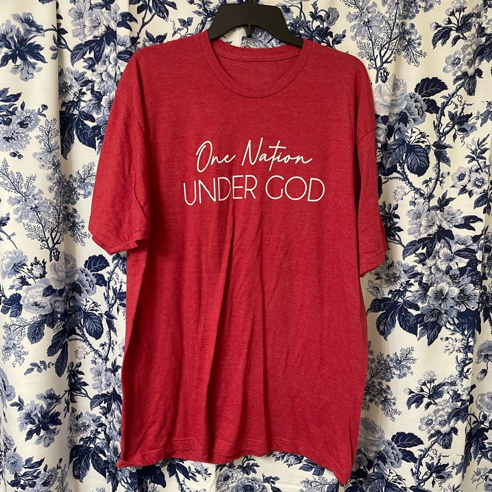 Red Graphic T-Shirt - One Nation Under God